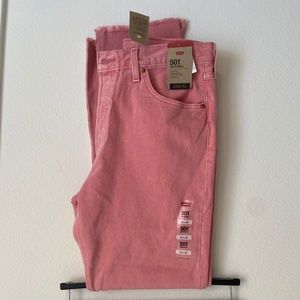 New Brand new tag，levi women 501 strauss jeans，pink，size33*32